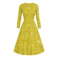 thumbnail image 4 of Offre Limitée Iumwxz Robe à Manches Longues Col en V pour Femmes Robe Tunique Robe de Performance Robe Imprimée Brillante Robes Longues pour Femmes Robe Ample Fluide pour la Rue, 4 of 4
