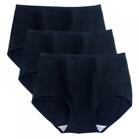 

3/5Pack Women s Cotton Underwear High Waisted Full Coverage Ladies Panties