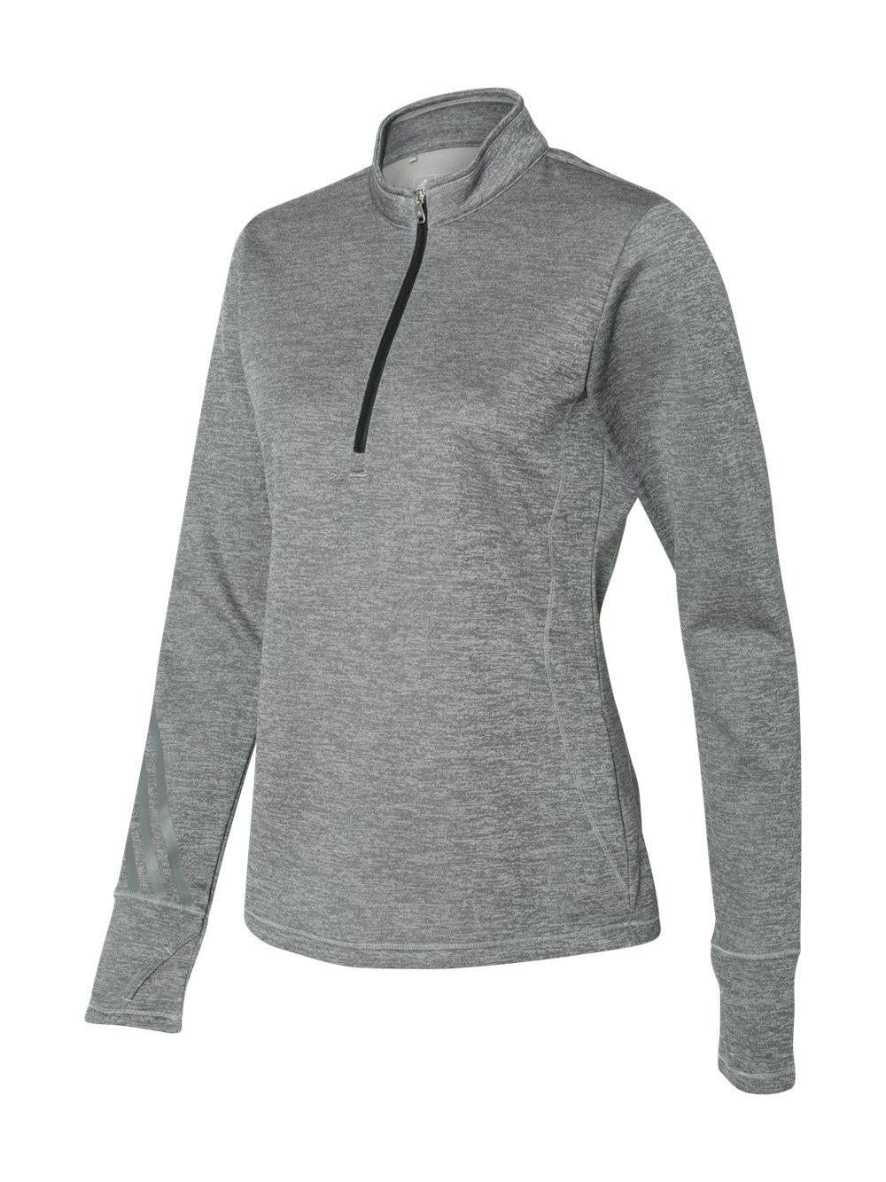 Adidas - Women's Brushed Terry Heathered Quarter-Zip Pullover - A285 ...
