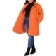 thumbnail image 2 of Abrigos de invierno para mujer de talla grande Agnes Orinda, abrigo elegante de trench con solapa y un solo botón, 3X naranja, 2 of 6