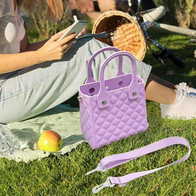 Bolso de playa para mujer, bolso de viaje para gimnasio, viajes, navegación y actividades al libre. violeta