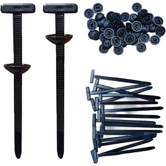 100 Pcs Nylon Universal Cable Tie Buckles – Heavy-Duty Self-Locking Zip Tie Holders For Car, Garage, And Daily Repairs