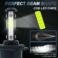 thumbnail image 2 of H7 LED Headlight Bulb High/Low Beam 6000K Ultra White 1:1 Mini Size Pack of 2, 2 of 9