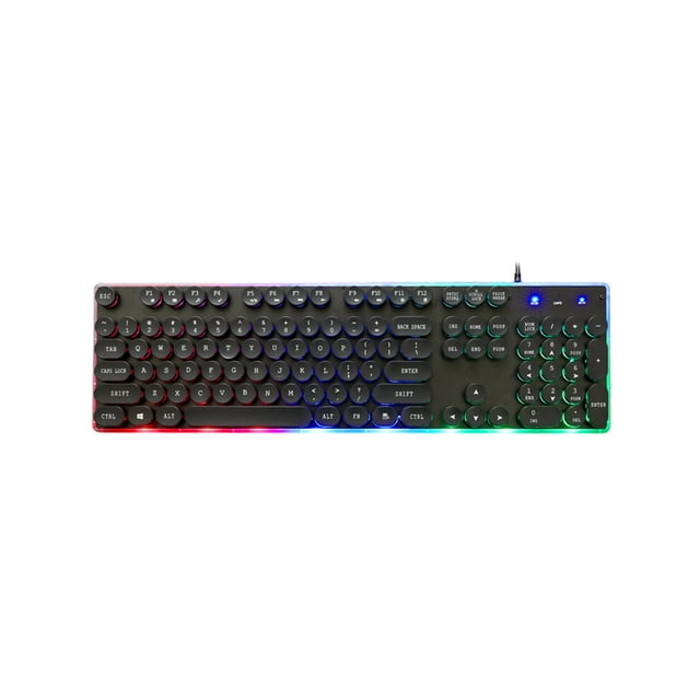 G102 Luminous Life Waterproof 104-Key Backlit USB2.0 Wired Gaming Keyboard for Computer Laptop - Black