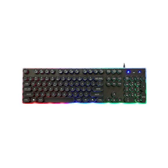 G102 Luminous Life Waterproof 104-Key Backlit USB2.0 Wired Gaming Keyboard for Computer Laptop - Black