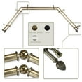thumbnail image 1 of Cupule 13/16 inch Bay Window Double Curtain Rod 20-36", 38-72" - Antique Brass, 1 of 1