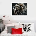 thumbnail image 5 of Nawypu Roaring lion canvas print wall decor, Animal Print, Lion canvas print art, Black White Lion Canvas Wall Art, Lion Portrait Canvas Print, Animal Canvas Print, Ready to Hang, Home decor,, 5 of 6