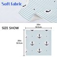 thumbnail image 4 of Iauyy Satin Napkins Set of 1- Blue White-anchor Stripe DIY Printing Decoration Cloth Napkin- Easy Care for Home/Party, 4 of 8