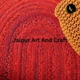 thumbnail image 5 of Jaipur Art And Craft Indian Handmade Natural Fiber Cotton Red Color Oval Area Rug for Indoor and Outdoor Rug Size - (6x9 Sq Feet), (72x108 Inches), (180x270 CM), 5 of 6