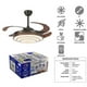 thumbnail image 2 of Ventilador de Techo Megaluz  42" Tipo Candil Con Aspas Rectratiles, 2 of 3