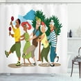 thumbnail image 1 of Ambesonne Retirement Shower Curtain, Line Dance Holiday, 69"Wx70"L, Multicolor, 1 of 3