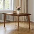 thumbnail image 2 of GZXS Rustic Kitchen Table, 47" Rectangle Dining Table with Solid Wood Legs, 330lbs Load Capacity, Multipurpose Computer Desk & Dinner Table for Home Office (Walnut), 2 of 7
