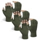 thumbnail image 1 of Guantes Evridwear con pantalla táctil sin dedos, 3 pares, color verde militar, 1 of 6