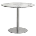 thumbnail image 2 of Stella 36" Round Dining Table w/ Faux Marble Top and Brushed Silver Metal Base by Diamond Sofa, 2 of 6