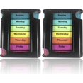 thumbnail image 1 of Weekly Pill Organizer Four TimesaDay of Dispensers with Stackable AM/PM Compartments, 1 of 9