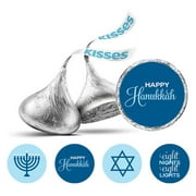 Darling Souvenir Hanukkah Jewish Stickers for Candy Chocolate Labels 190 Pcs DIY- Medium Blue