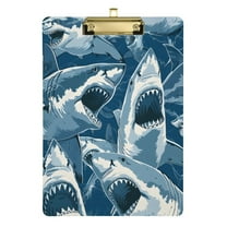Fierce Sharks Acrylic Clipboards A4 Standard Letter Size Clipboard 12.5" X 9" Clip Board for Students Teacher Office
