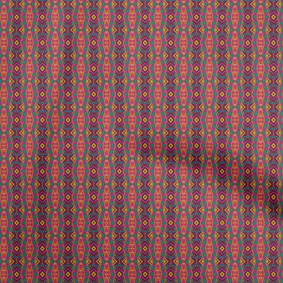 oneOone Cotton Silk Fuschia Pink Fabric African Sewing Material Print Fabric By The Yard 42 Inch Wide