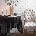 thumbnail image 5 of Crochet Lace Tablecloth with Tassel Rectangular Table Cover for Kitchen Dinning Wedding Party Decoration, 5 of 31