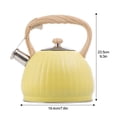 thumbnail image 2 of Pumpkin Pot Kettle Tea Set Food-Grade Stainless Steel Hot Water 3.5L Convenient Quick Boiling Cold Touch Handle Teapot, 2 of 17