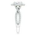 thumbnail image 3 of Amor Jewel 14K White Gold Plated Rings - Oval Cut Excellent 1.59 Ct Diamond Ring for Women's - Engagement Double-Halo with Multi Accent Rings - Classic Engagement Wedding Solitaire Rings, 3 of 5