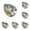 Sky Blue 6Packs, variant on Turquoise Six Character Mantra Nine Eyed Dzi Bead Ring Tibetan Style Six Character Mantra Bead Transfer Rotating Ring Feng Shui Good Luck Meditation Ring For Men Women, 2 cm, Sky Blue 3Packs