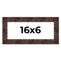 16x6 Frame Brown Burl Real Wood Picture Frame Width 1.625 Inches | Interior Frame Depth 0.5 Inches