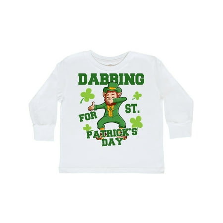 

Inktastic Dabbing for St. Patrick s Day Leprechaun Gift Toddler Boy or Toddler Girl Long Sleeve T-Shirt