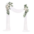 thumbnail image 2 of Kit de flores artificiales para arco de boda con arreglo floral de rosas falsas Blanco, 2 of 9