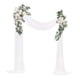 thumbnail image 2 of Kit de arco de flores artificiales para boda, guirnalda de flores artificiales para decoración del hogar Blanco, 2 of 9