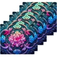 thumbnail image 2 of Coolnut Blue Mandala Washcloths, Soft and Absorbent Cotton Towel, 4 Pack 12 X 12 Inches Premium Quick Dry Face Towel Wash cloth, 2 of 7