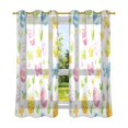 thumbnail image 6 of Yayeee Window Curtains Light Filtering 63"x52" Grommet Panel Pair Home Living Room Decor, Colorful Easter Eggs, 6 of 7