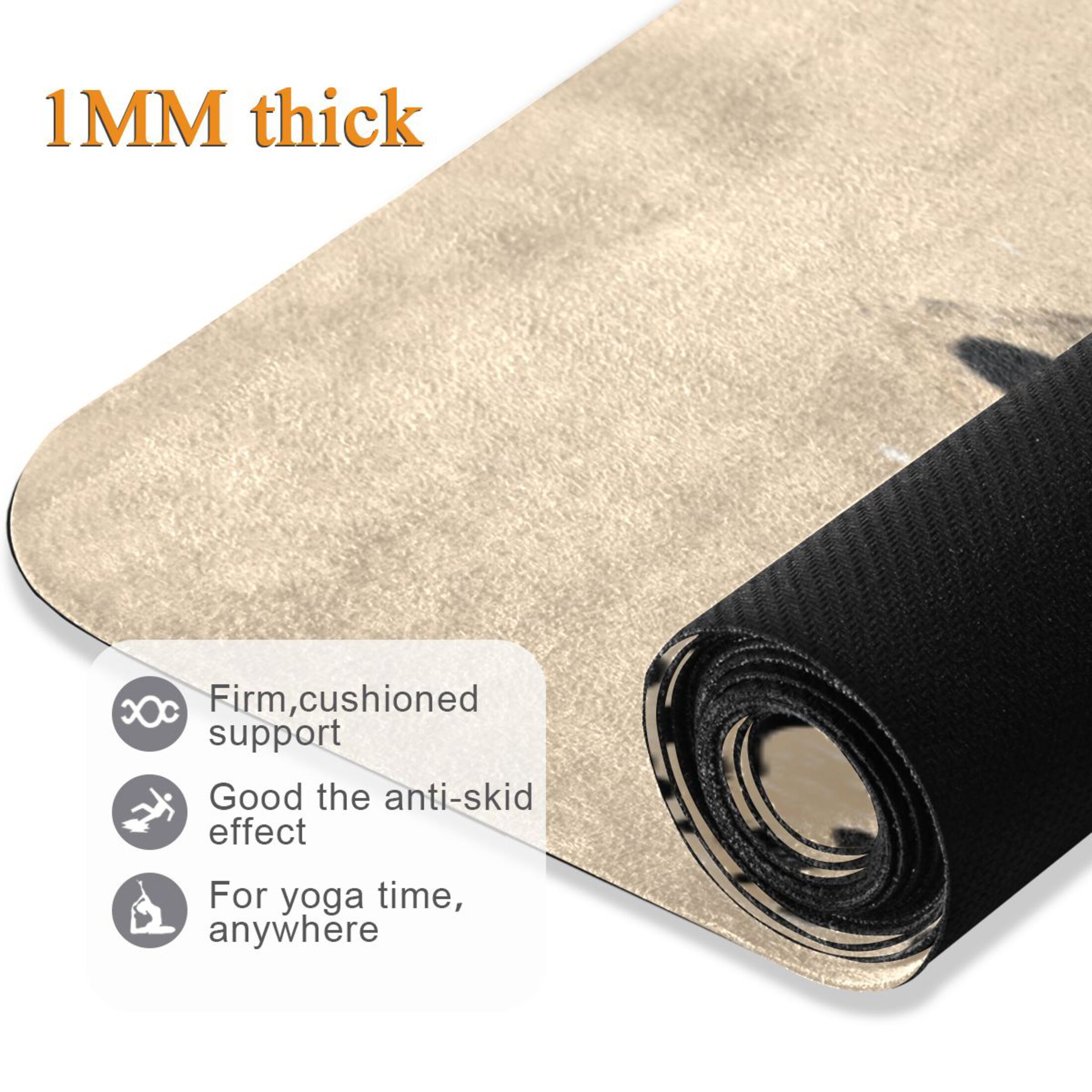 BZSMCE Yoga Mat Women Fitness Mat Star Leopard Heart Pattern