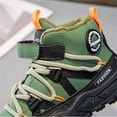 thumbnail image 6 of Cethrio Boys Running Sneakers, Casual Non-slip Warm Breathable Winter Shoes Army Green Size 1（Big Kids), 6 of 9