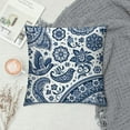 thumbnail image 2 of COMIO  Chinoiserie Throw Pillow Covers, Vintage Blue and White Flower Pillow Cases, Aesthetic Floral Bird Soft Cushion Cover for Sofa Couch Farmhouse, 2 of 5
