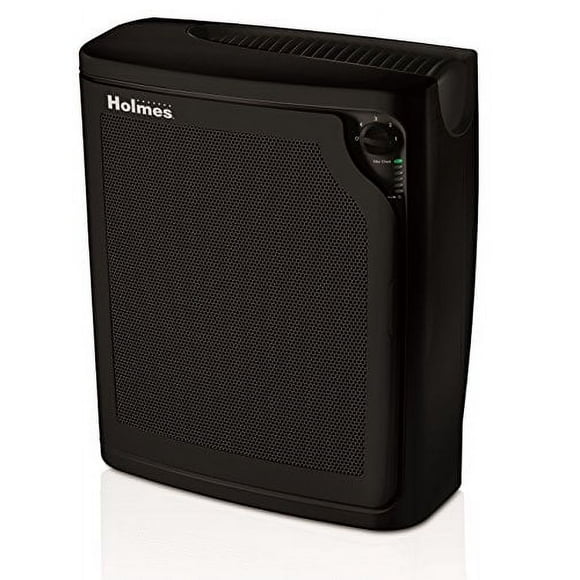 Holmes kzdkc Large Room 4-Speed True HEPA Air Purifier, Medium, Black
