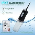 thumbnail image 7 of Water Flosser, Cordless Oral Irrigator, 4 Modes, 8 Tips, IPX7 Waterproof, Black, 7 of 7