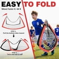 thumbnail image 5 of BOHEN 5x3ft Portable Soccer Goal for Kids Backyard with Carry Bag - Easy Folding Lightweight Fun for Outdoor Indoor Training Games for Teen Youth Adult (Red, 5x3 FT, 1 Pack), 5 of 8