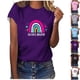 thumbnail image 1 of Fiudx Ofertas de La Semana Camiseta Escolar para Mujer, Camiseta de Profesora de 100 Días, Camiseta Feliz de 100 Días, Impresión de Letras, Enseñanza, Manga Corta, 1 of 4