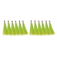 thumbnail image 2 of S SERENABLE 12 Pieces Fishing Bucktail Teasers for Seabass Slide Tube Rig Saltwater Plug Green, 2 of 9