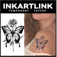 thumbnail image 1 of shiyou-Tattoo Tech, 2 Sheets Medium Semi Permanent Tattoo, Temporary Tattoos, Last 1-2 Weeks, Waterproof, Realistic Look, No Adhesive, No Reflection (Butterfly Painting), 1 of 4