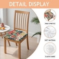 thumbnail image 2 of Pioneer Flower Seat Covers for Dining Room Chairs Set Of 4,Stretch Printed Washable Chair Seat Cover with Elastic Ties and Button,Removable Waterproof Couch Cushion Covers, 2 of 6