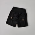thumbnail image 3 of Pantalones cortos de cintura alta sin costuras para mujer, Pantalón deportivo ajustado con bolsillos para correr, entrenamiento, baile, levantamiento de cadera, 3 of 6