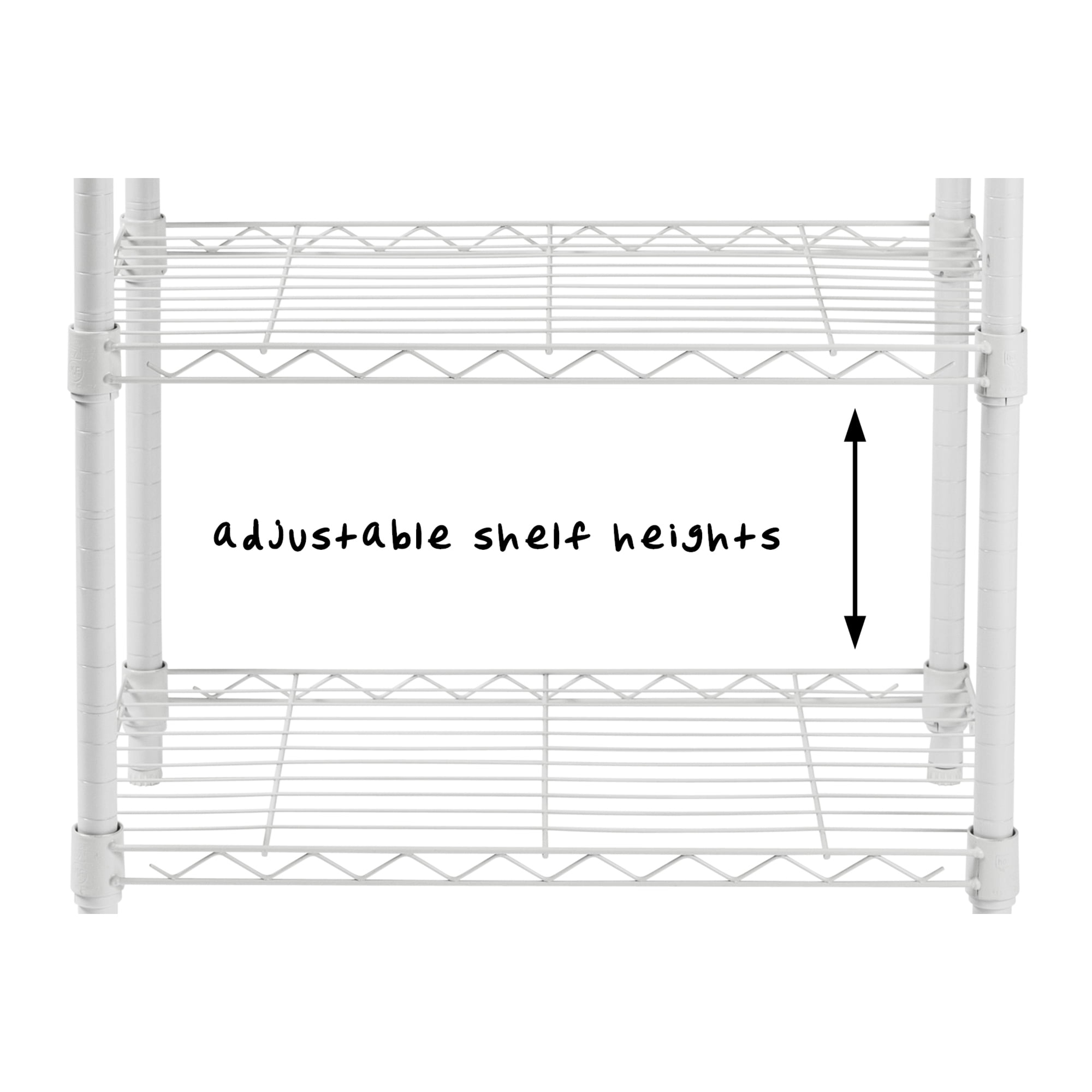 Gracious Living Light Duty Solid 12x24x33 Inch Storage Shelving Unit, 3 Shelf, Black