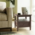 thumbnail image 4 of Simpli Home Warm Shaker Solid Wood 20 inch Wide Transitional End Table in Warm Walnut Brown, 4 of 12