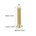 thumbnail image 2 of Unique Bargains M4x20mm Brass Machine Screws, Phillips Pan Head Fastener Bolts 12Pack, 2 of 5