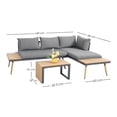 thumbnail image 2 of Ilios Innova Sala Modular Tipo L para Exterior e Interior con Estructura de Acero, Polimadera y Cojines Gruesos de Espuma 22D – Diseño Versátil y Moderno para 3 a 4 Personas, 2 of 9