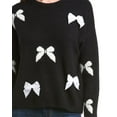 thumbnail image 3 of CeCe womens  Bow Applique Sweater, XL, Black, 3 of 4
