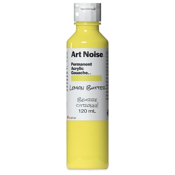 Tri-Art Art Noise Permanent Acrylic Gouache - Lemon Butter, 120 ml, Bottle