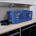 thumbnail image 5 of MIRAMAR Milk Crate, Stackable Plastic Bin Storage with Handles, 16 Qt, Blue, 2 Pack, 5 of 5